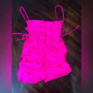 Fashion Nova Neon Pink Romper